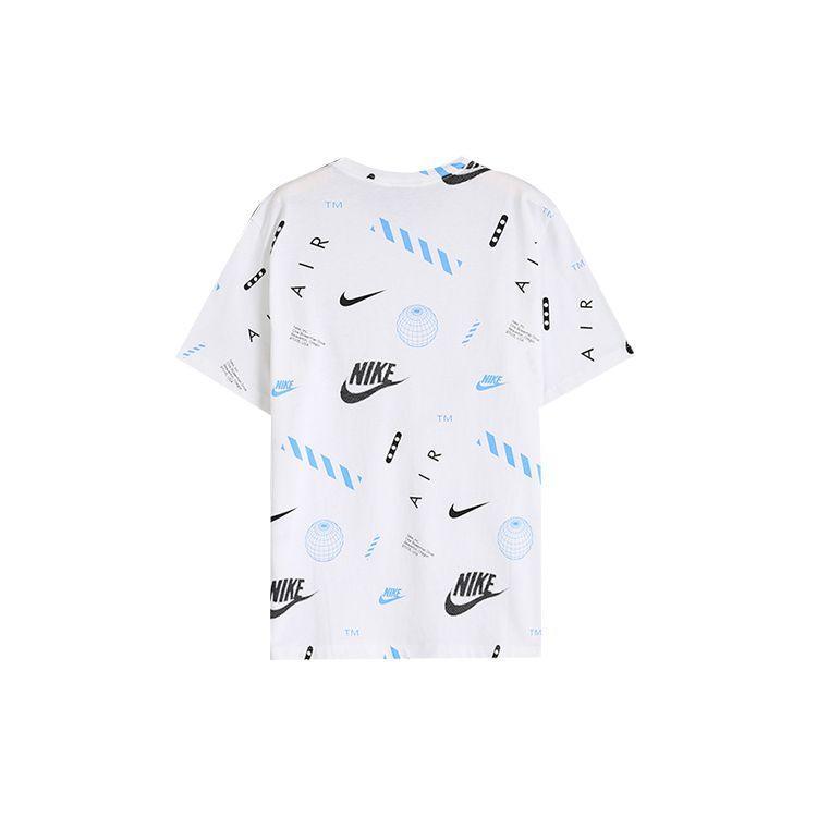Nike Street Style Full Print Logo T-Shirt Men Tops White CT6545-100