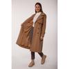 100% Cotton Gabardine Long (110cm) Lined Belted Women's Trench Coat 1111