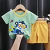 2025 Kids' Short Sleeve Summer Pajama Set - Boys and Girls Baby T-shirt and Shorts