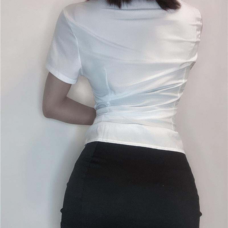 Sexy Cosplay Secretary Uniform Shirt and Short Skirt Set Two Piece Cosplay Costume