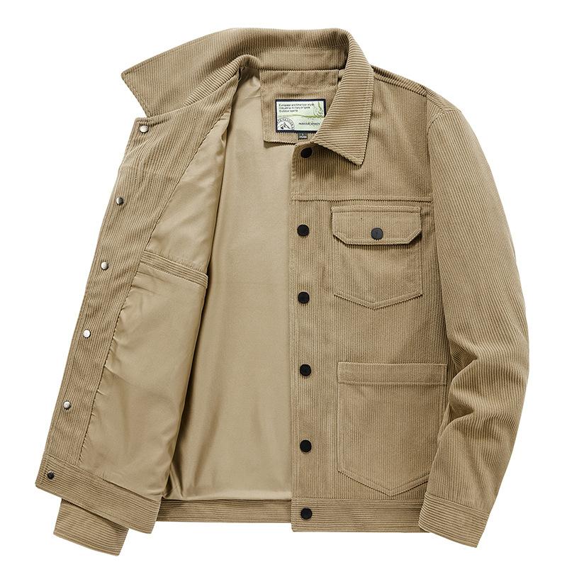 Spring And Autumn Corduroy Men'S Casual Jacket Top, Men'S Jacket, Youth Men'S Jacket