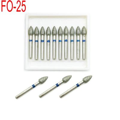 10 teile/satz Dental Diamant Bohrer Bohrer Polieren Bleaching Produkt Dental Bohrer für Hohe Geschwindigkeit Handstück FO-25