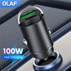 100W Mini USB Car Charger Fast Charging Type C QC3.0 PD Auto Chargers Car Phone Charger Adapter For Iphone Samsung Huawei Xiaomi