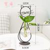 Minimalistischer katzenförmiger Schmiedeeisen-Blumenhalter Kreative Blumenvase Kreative Heimdekoration Wohnzimmer Tischdekoration