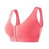 Women's Wire-Free Sports Bra with Front Closure - Shockproof, Gathering, and Beautiful Back Design. Plus Size Available.