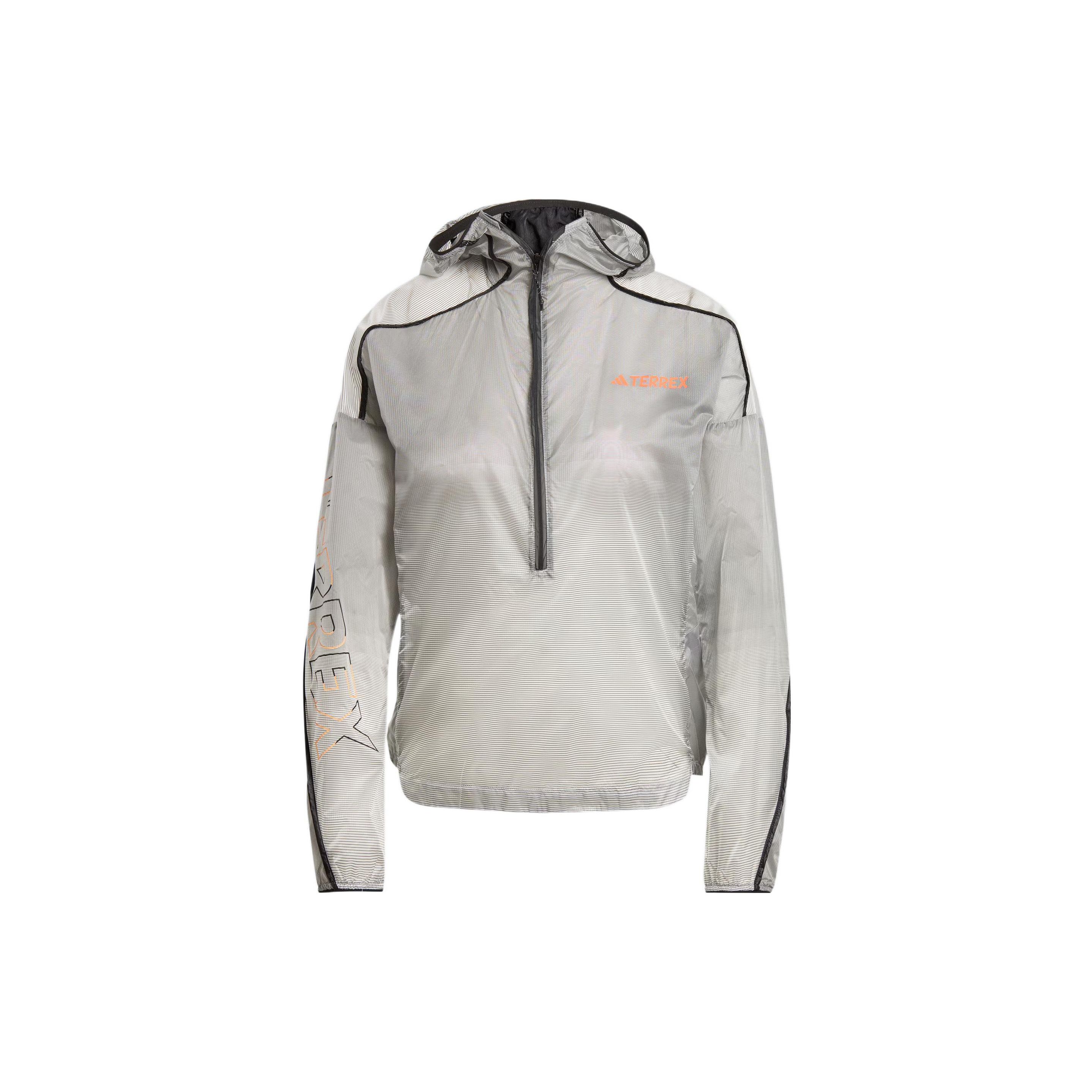 Adidas Logo Letter Print Zip Up Hooded Jacket, Women Casual Streetwear Outerwear Black White HT9403 L
