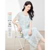 French Fashion Lace Embroidered Top+high Waisted Skirt Two-piece Set