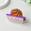 Trendy Style Basketball Print Hair Claw Creative Design Football Hair Clip  Casual Wear