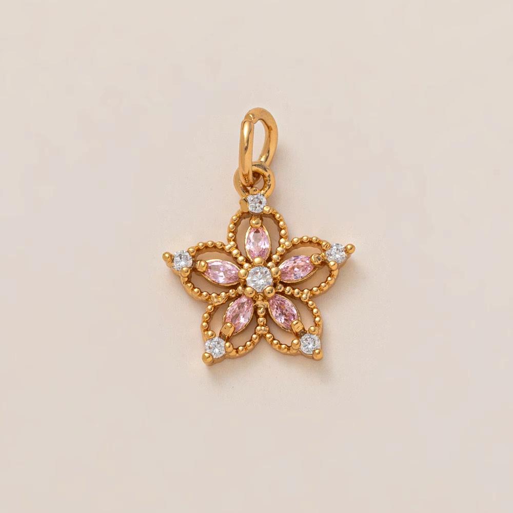 Colorful Enamel Retro Pendant with Cowboy Boots, Horseshoe, and Cross Charms in 18K Gold Copper