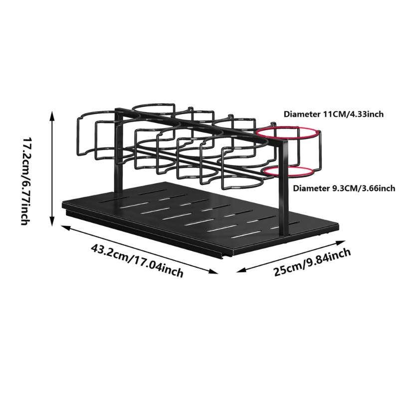 Vertical Cup Rack for Cabinet, Pull Out Metal Mug and Lid Holder with Deep Shelf Access and Large Cup Storage Home