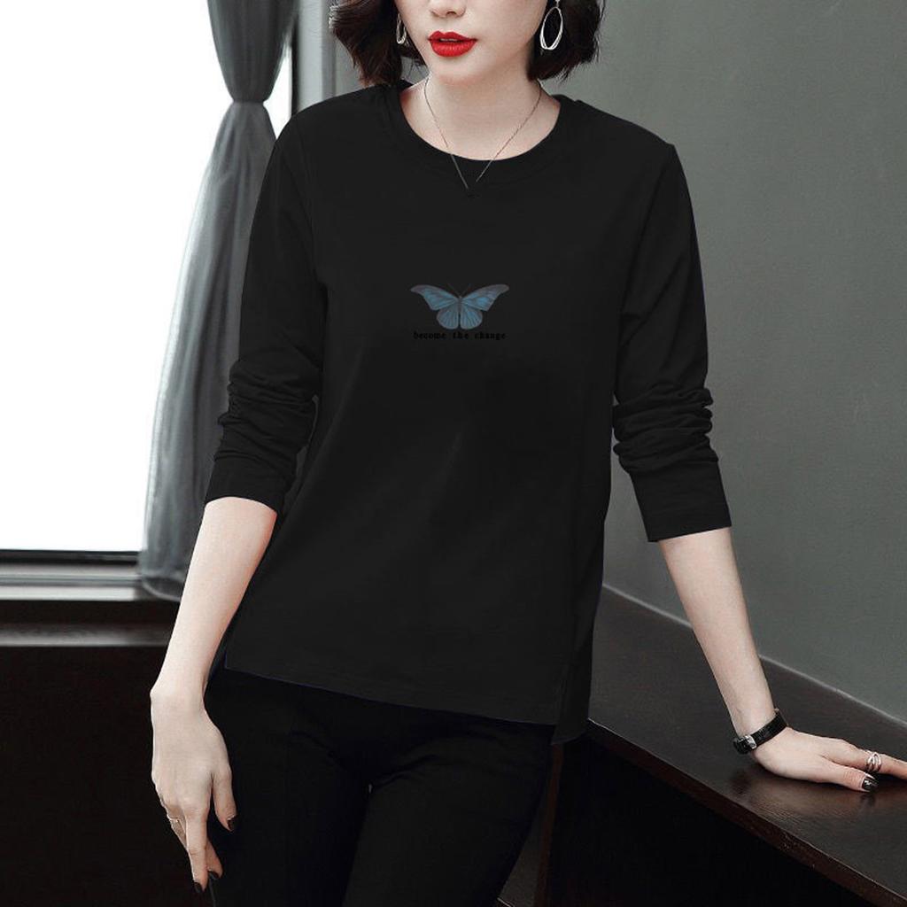Fashion Women Casual Long Sleeve Printed  Blouse Ladies T-Shirt Tops