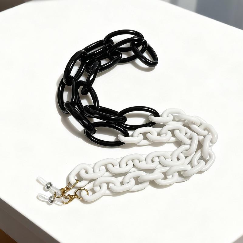 

Vintage Hip Hop Punk Street Clear Plastic Candy Color Acrylic Glasses Chain Trouser Chain Accessories Handmade