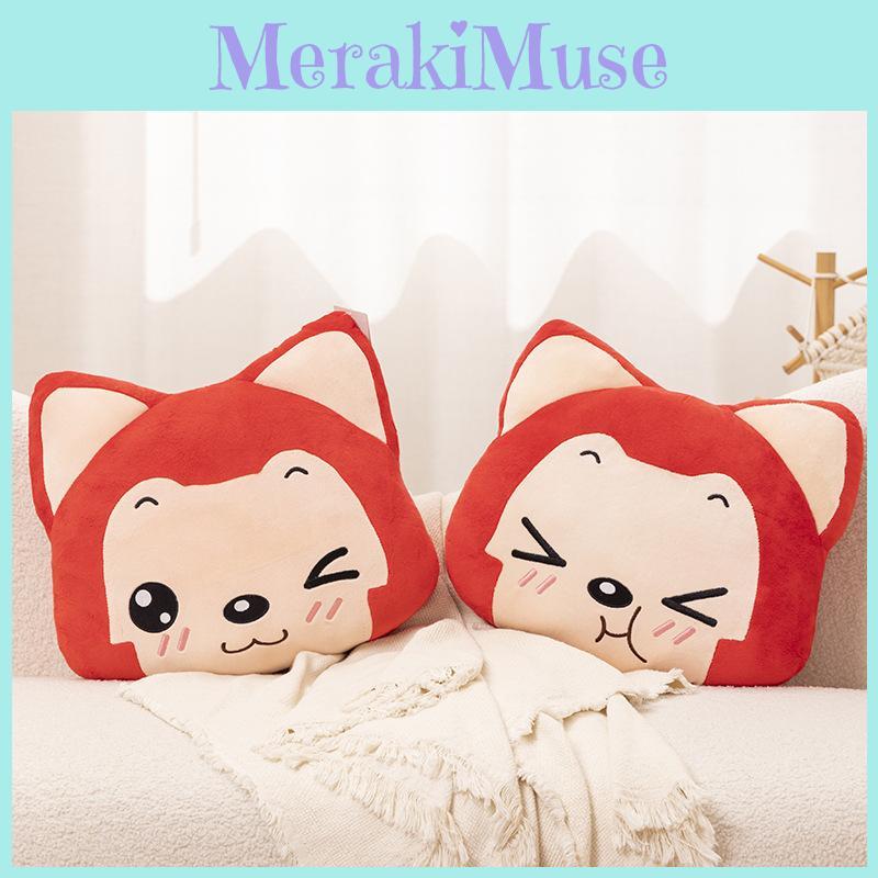 The Ali Fox Plush Pillow Hand Warmer Slippers Cartoon Toy Doll Decoration Gift