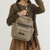 Casual Nylon Backpack Purse with Multiple Front Zipper Pockets Top Handle Everyday Daypack for Women
