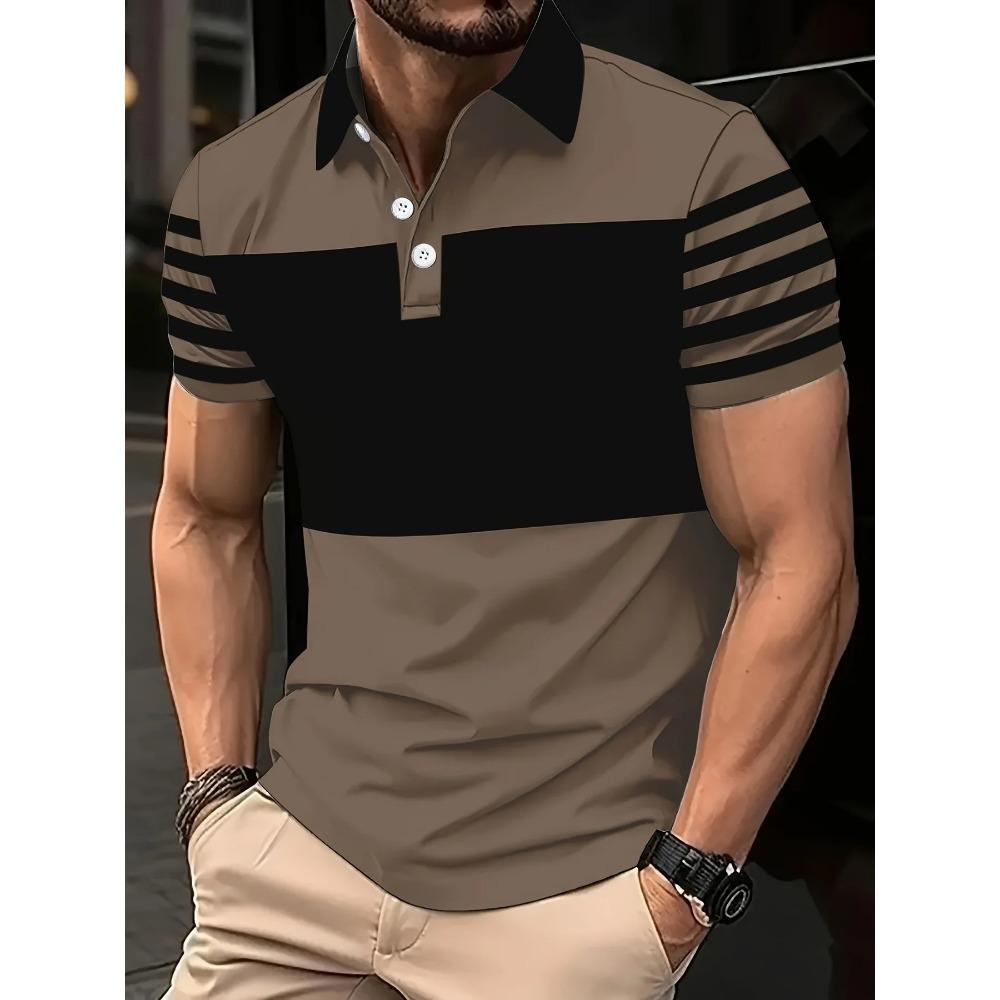 The 2025 Summer New Men's POLO Shirt Is a Casual Fashionable and Breathable 3D Printed Men's T-shirt