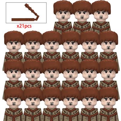 21 szt. MOC Średniowiecze Rycerze Żołnierze Krzyżowcy Rzymscy Spartanie Wojownicy Figurki Akcji Klocki Klocki zabawki dla dzieci prezenty