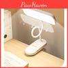 On Led Clip Desk Lamp Adjustable Brightness Room Reading Study Light Bedside