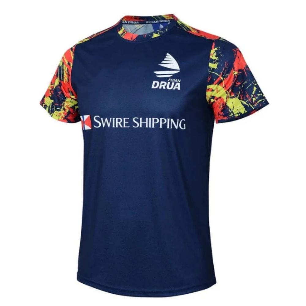 Neues 2026 3D T-Shirt Fidschi 7er Rugby Trikot Fijian Drua Rugby Trikot Trainingskleidung Oberteil Locker Sportlicher Stil