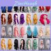Fashionable Fake Hair Wavy Costume Wig With Heat Resistant Material For Ladies