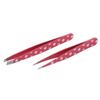 2Pcs Professional Tip Beauty Eyebrow Tweezer Makeup Tools Hair Removal Stainless Steel