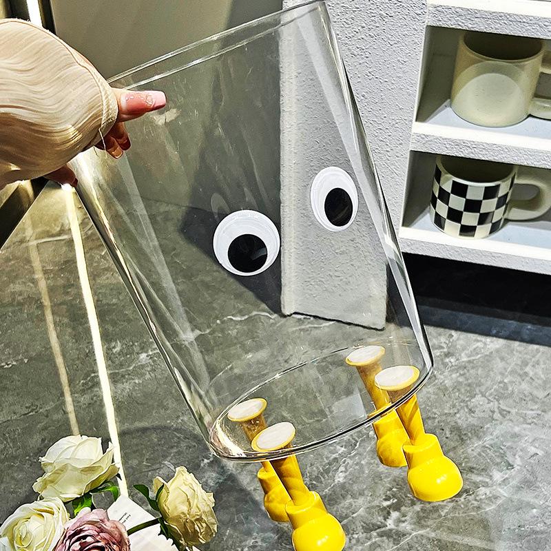 Cute Transparent Trash Can for Home and Office