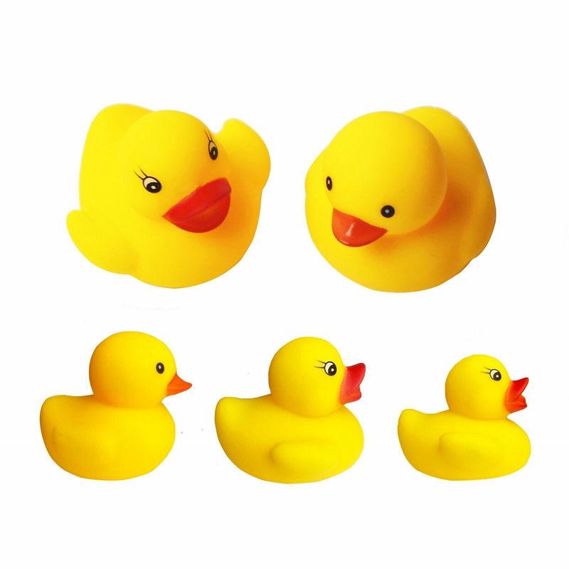 1-30PCS Yellow Mini Rubber Squeaky Ducks Bath Shower Funny Cute Collection Doll Toys