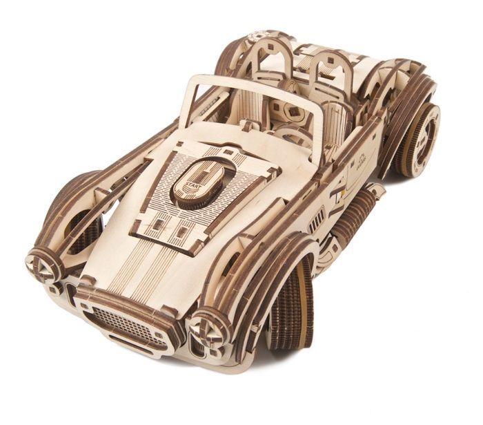 Puzzle 3D Voiture de Course - UGEARS - Drift Cobra Racing Car - Kit Maquette en Bois Mécanique - 370 Pièces