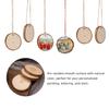 50Pcs Natural Wood Chip Rounds Pre-Drilled for DIY Hand-Burned Christmas Wedding Country Theme Decorations