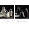 Ceramic Foaming Liquid Soap Dispenser Speckled Matte Foamer Sparkling Bottle  Kitchen