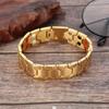 Fashionable Jewelry Magnetic Titanium Bio Energy Bangle Men Health Care Bracelet (Gold)