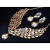 Crystal African Necklace Earrings Set Dress Dinner Bride Exaggerated Women'S Accessories