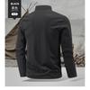 Polo da uomo a maniche lunghe con mezza zip, ad asciugatura rapida, in seta ghiacciata, per fitness e corsa