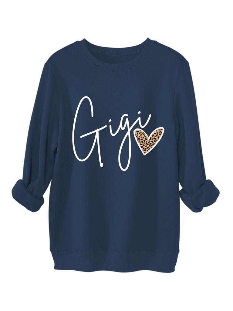 Gigi Leopard Heart Print Plus Velvet Hoodie for Women - Versatile Casual Autumn/Winter Wear