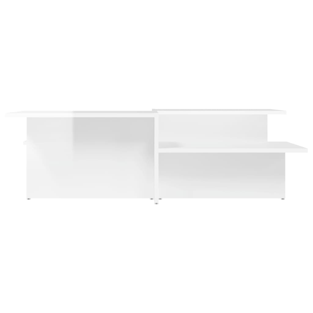Coffee Tables 2 pcs High Gloss White Wood Based Material