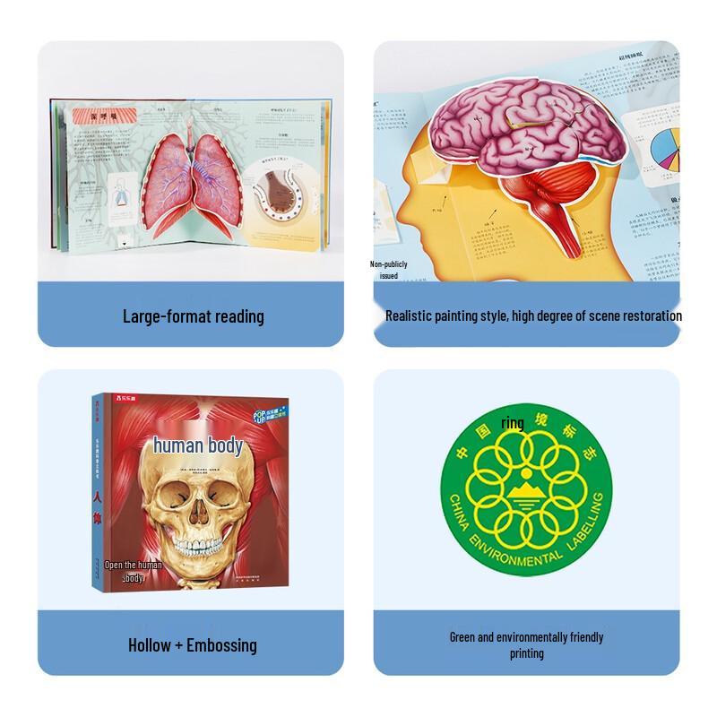 Lelequ Kids' 3D Pop-up Science Discovery Books