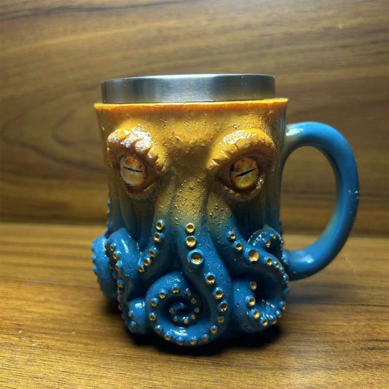 Multifunktionale Oktopus-Tassen Ideal als Trinkgefäß oder Dekoration für Partys und Zusammenkünfte Glatte Vorderseite
