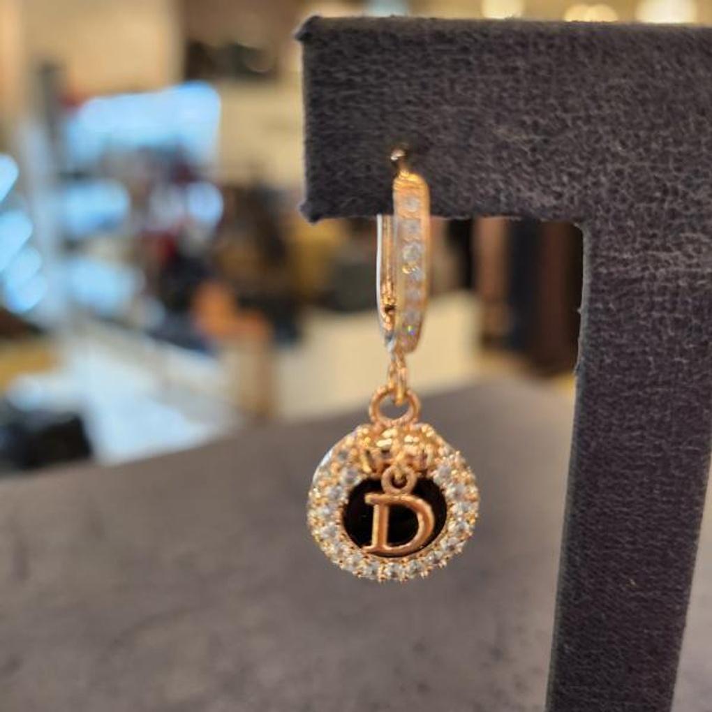 ARTRIA Onyx Circle Shape One-Touch Earrings SEYEDTT0002PKF