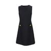 VEROMODA Women's Black Floral Sleeveless A-Line Mini Dress