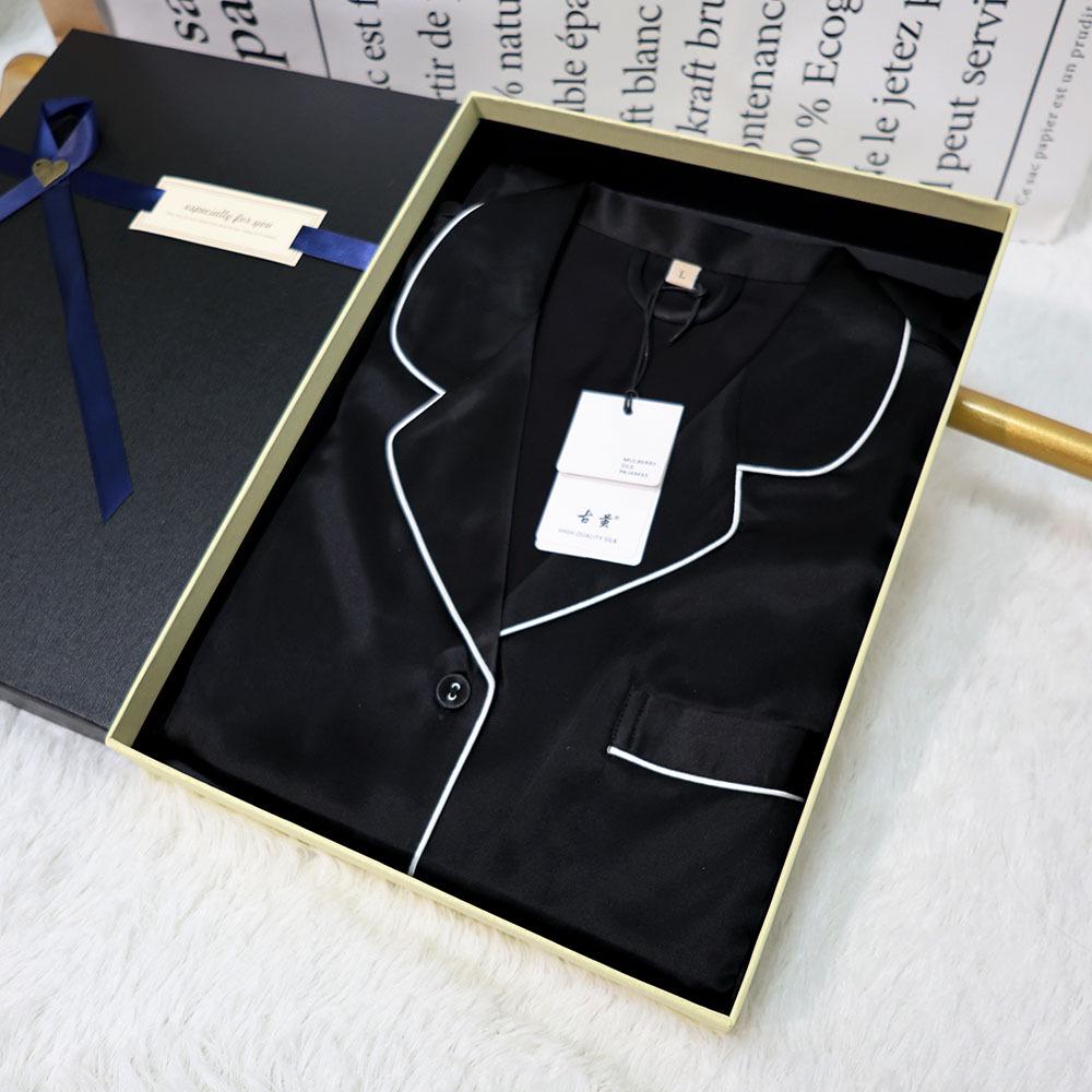 Women's 100% Mulberry Silk Pajama Set - 19 Momme, Long Sleeve, Long Pants, Plus Size, Autumn/Summer.