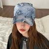 Unisex Retro Tie-Dye Zerrissene Denim Baseballkappe zum Sonnenschutz