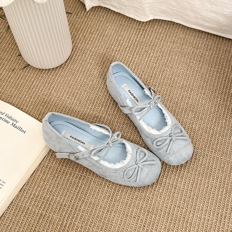 Ballet evening shoes inner height increase small single shoes women's new spring and summer skirt Mary Jane shoes gentle