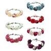 Wedding Bridal Hair Wreath Lightweight Flower Maternity Headband Multifunctional Rose Leaves Hair Wreath Party Hair Accessories