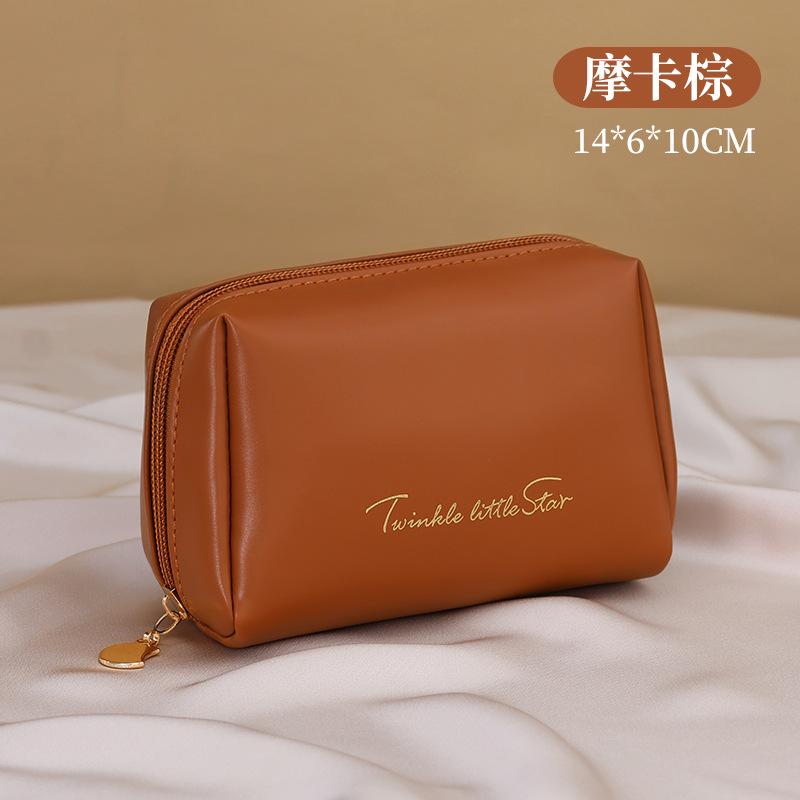 Portable Makeup Bag With High Aesthetic Value Small Storage Bag With Mouth Red Envelope PU Makeup Bag Cosmetic Makeup Bag