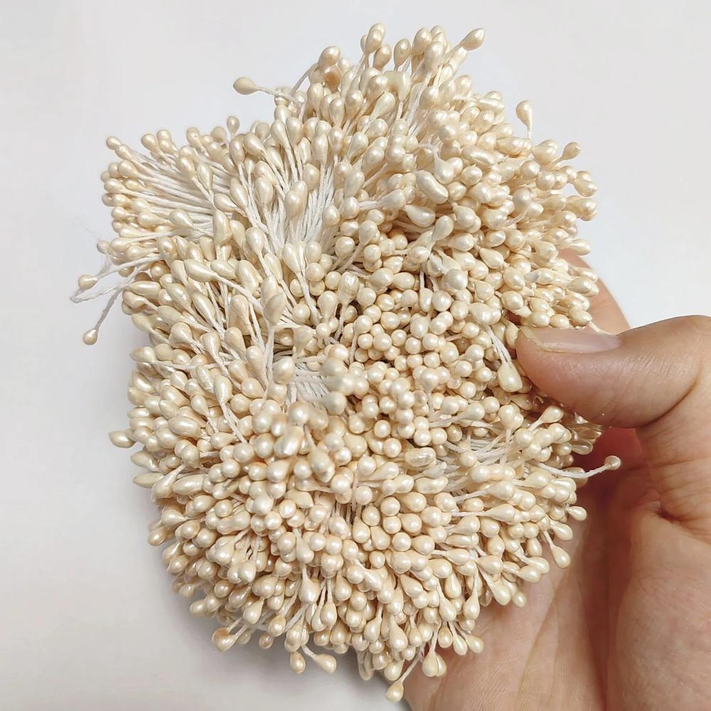 Multicolor 3mm 500pcs Artificial Sugar Flower Stamen For Craft Home Wedding Decoration Cake Decoration and DIY Pistil Stamen