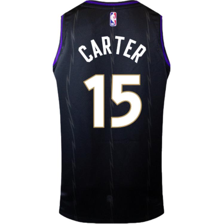 Nike X Współpraca NBA Sezon 24/25 Toronto Raptors Vince Carter City Edition Wygodna Wszechstronna Koszulka Koszykarska z Okrągłym Dekoltem FQ4394-010