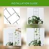 70x30cm Metal Potted Plants Climbing Trellis Supporting Frame Promote Plants Growth Support Stand for Indoor and Outdoor Plants