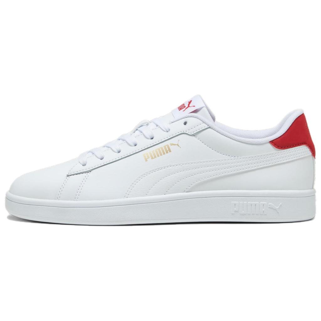 PUMA Smash 3.0 Low top Skateboard Shoes Unisex White Red 390987-17
