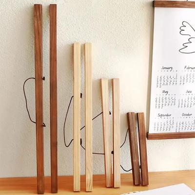 Teak Wood Magnetic Poster Frame, Enhanced Photo Holder, for Managing Canvas Prints, Artwork Scrolling