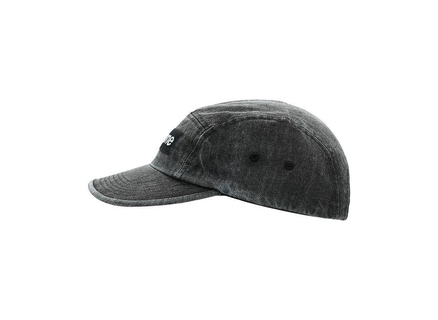 Supreme Coated Denim Camp Cap Black