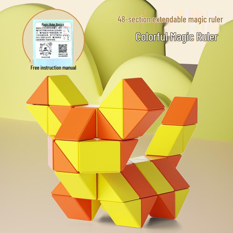 Folding Magic Ruler Set: Colorful Educational Toy for Kids - 24/36/48/60/72 pcs.